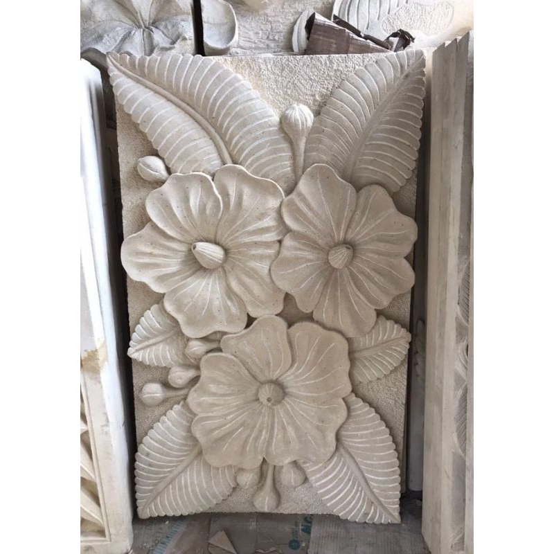 BATU ALAM RELIEF PARAS JOGJA BATU UKIR HIASAN DINDING TEMPEL DINDING 60X100