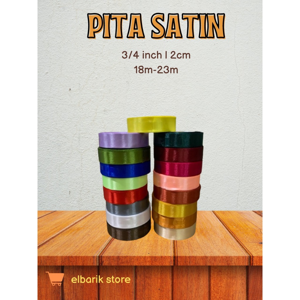 

pita satin 3/4 inch | lebar 2cm | pita roll