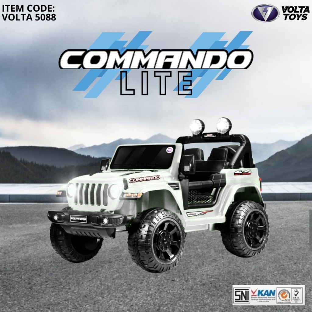 Mainan Mobil Aki Anak Commando Lite SHP VOLTA 5088 KOmando Ban Plastik Mainan Anak Mobil Aki