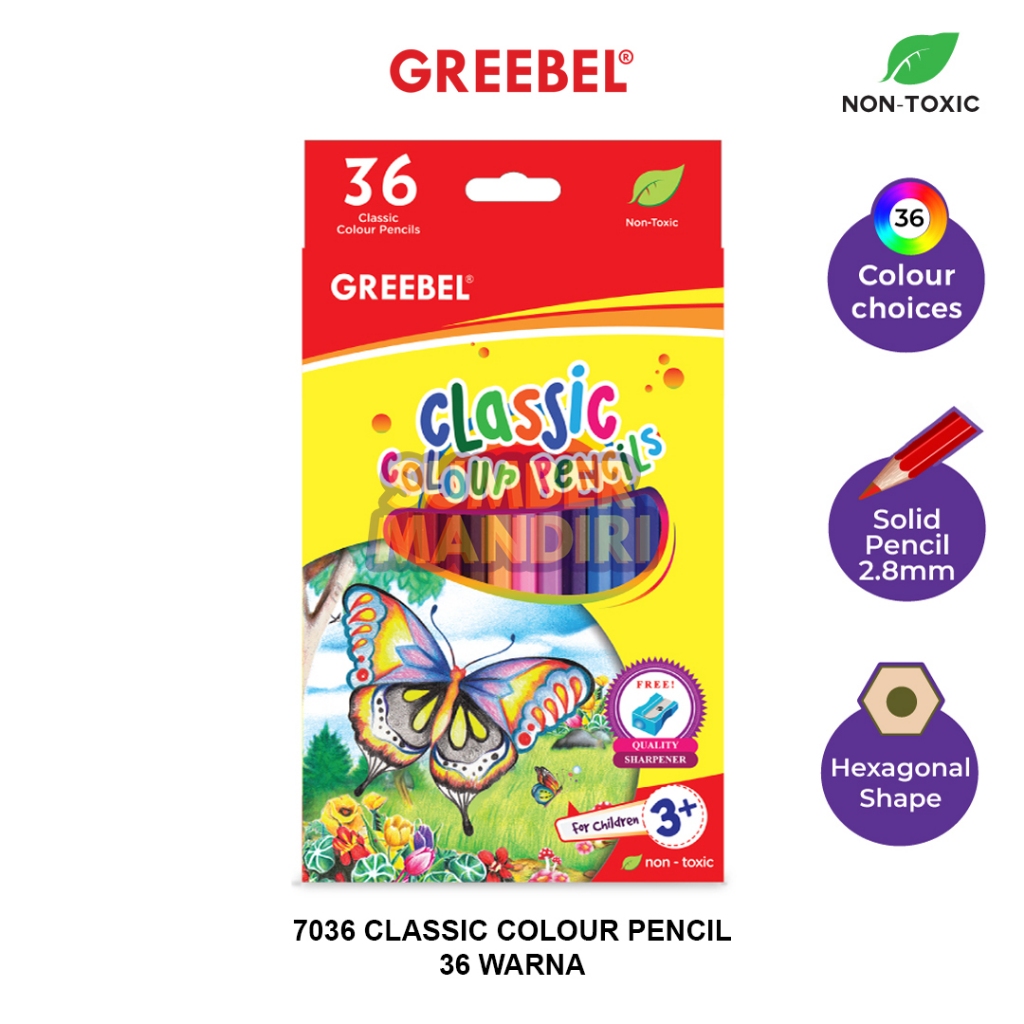

Pensil Warna Greebel 7036 Classic Colour Pencil [ISI 36]