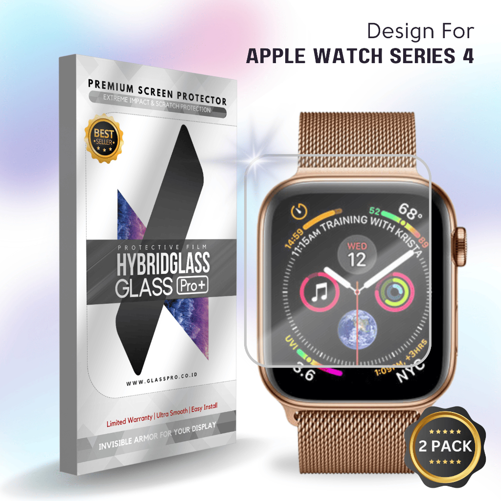Hybrid Glass Premium Anti Gores Hydrogel Apple Watch Series 4 Full Cover Screen Protector Glass Pro 