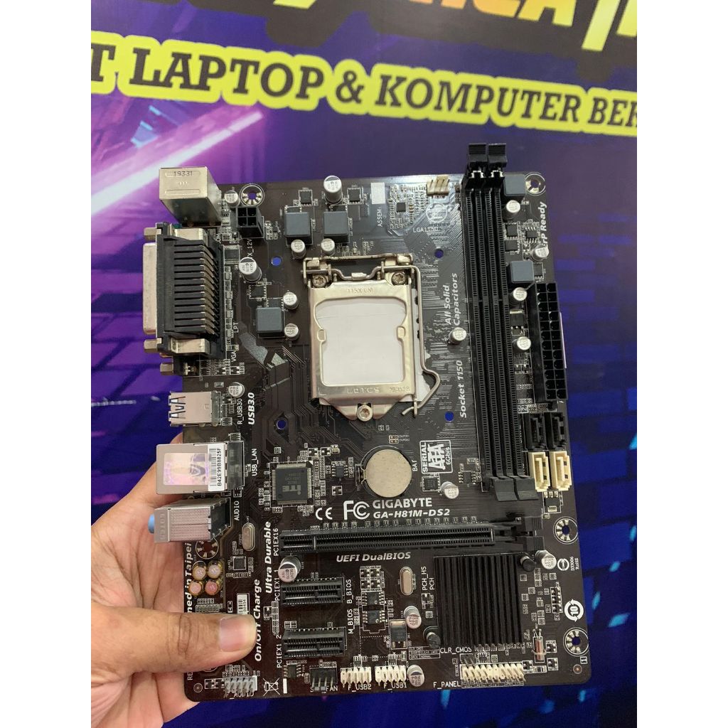 MOTHEBOARD H81M - DS2 SOKET 1150  GIGABYTE KONDISI SECOND