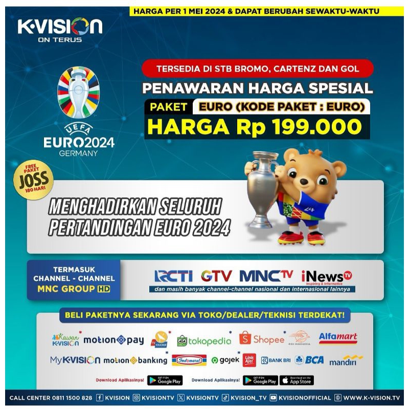 Promo paket euro 2024 k vision semua pertandingan