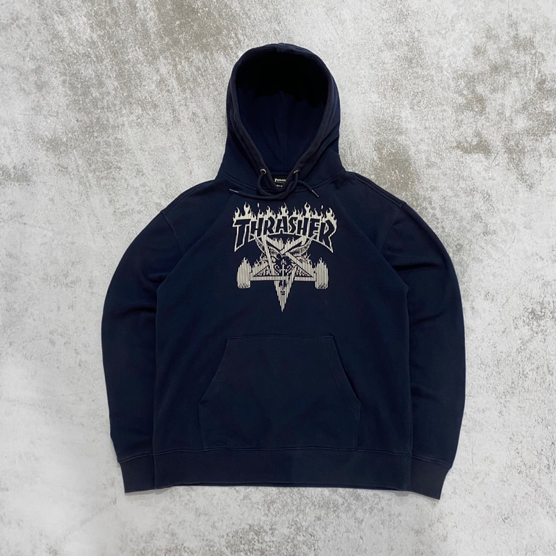 Thrasher Japan Skate Goat Bars Hoodie - Navy