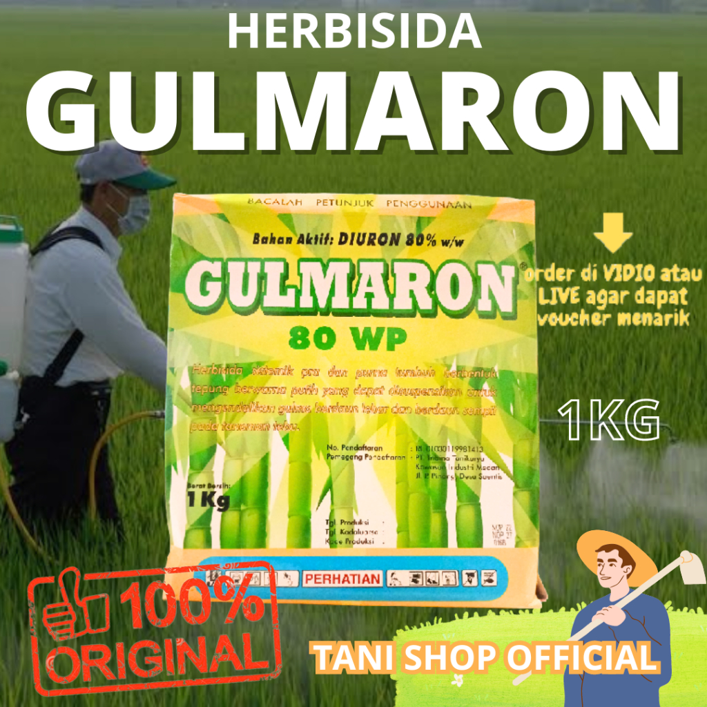 Herbisida Gulmaron 80 WP - 1kg | Diuron 80% w/w | Efektif Mengendalikan Gulma | 100% Original