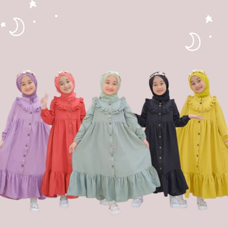 gamis anak perem puan (Dres gamis bahan kringkel)