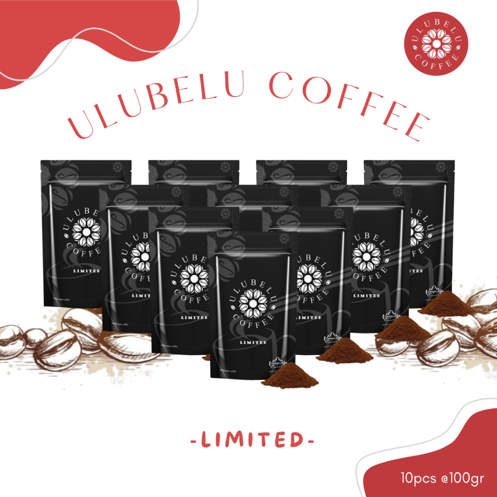 

Paket 10pcs ULUBELU COFFEE LIMITED - Fine Grind - Kopi Lampung Asli