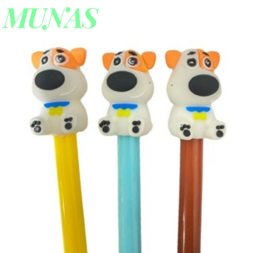 

MUNAS Pulpen Gel Karakter Puppy Lucu 0.5mm Pena Motif Doggy 3d Pen Cute Student Alat Tulis Kantor Sekolah Tinta Cair Ujung Lancip