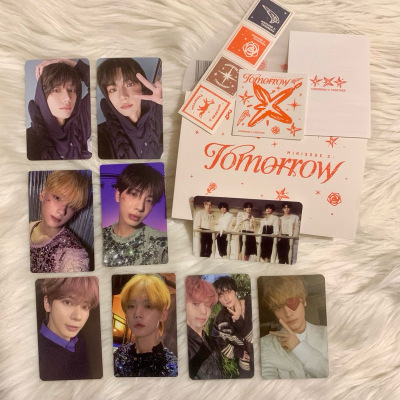 PHOTOCARD OFFICIAL TXT TOMORROW X TOGHETER PC BEOMGYU HOODIE YEONJUN SOOBIN TAEHYUN HUENINGKAI WEVER