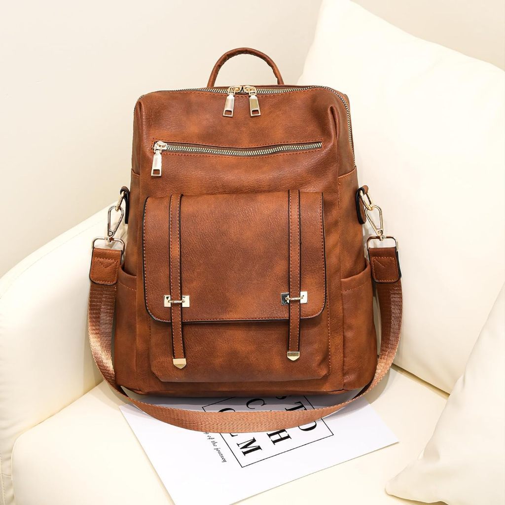 TAS RANSEL KULIT WANITA / TAS RANSEL VINTAGE / AESTHETIC BACKPACK / TAS KULIT ASLI GARUT