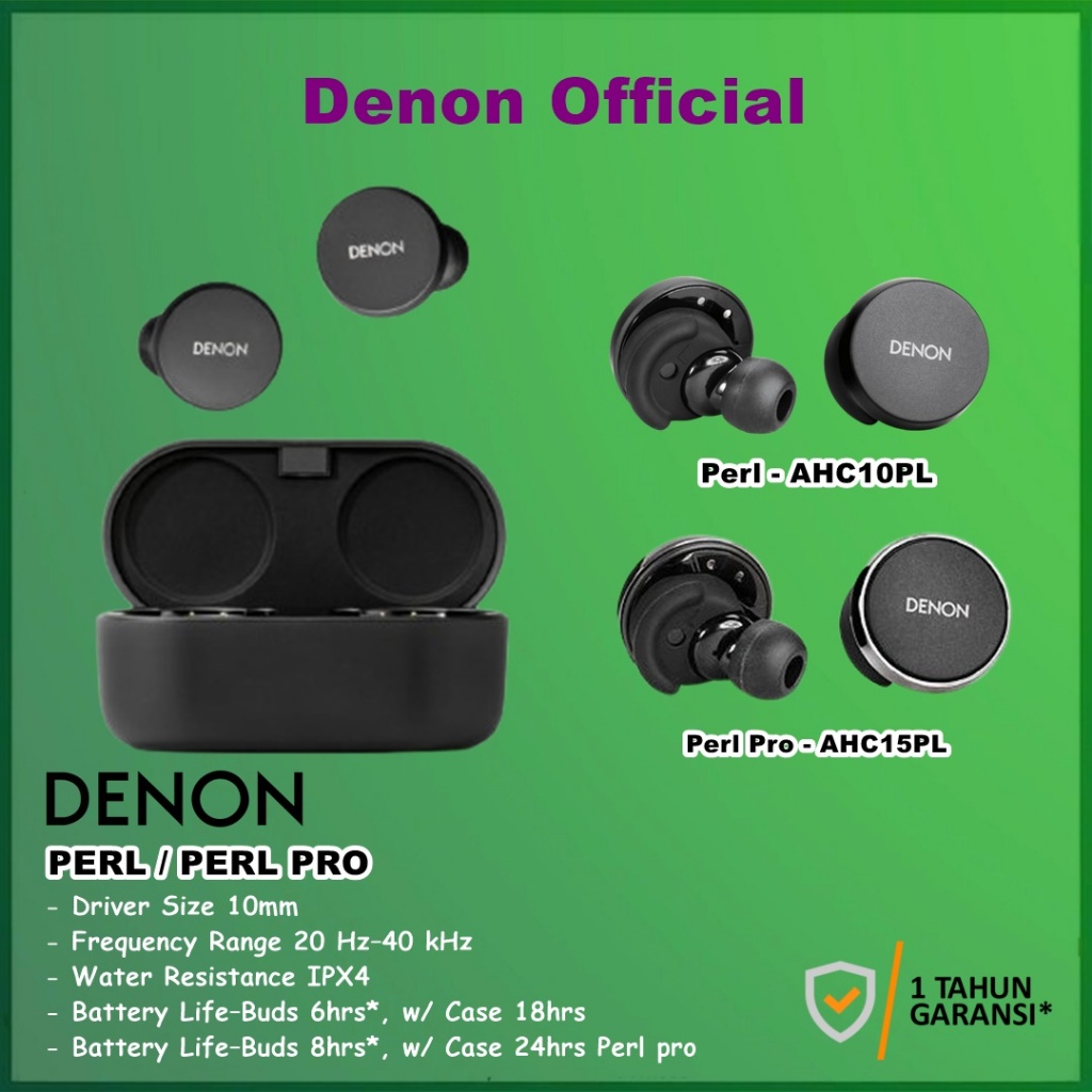 Denon Perl AHC10PL / Perl Pro AHC15PL TWS True Wireless Qualcomm aptX ANC Earphones AHC-10PL 15PL