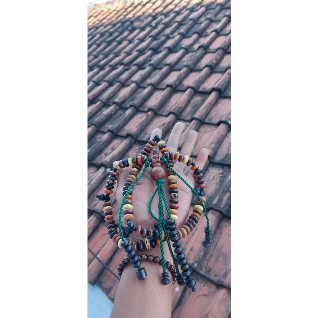 Tasbih tijani kombinasi 11 macam kayu bertuah