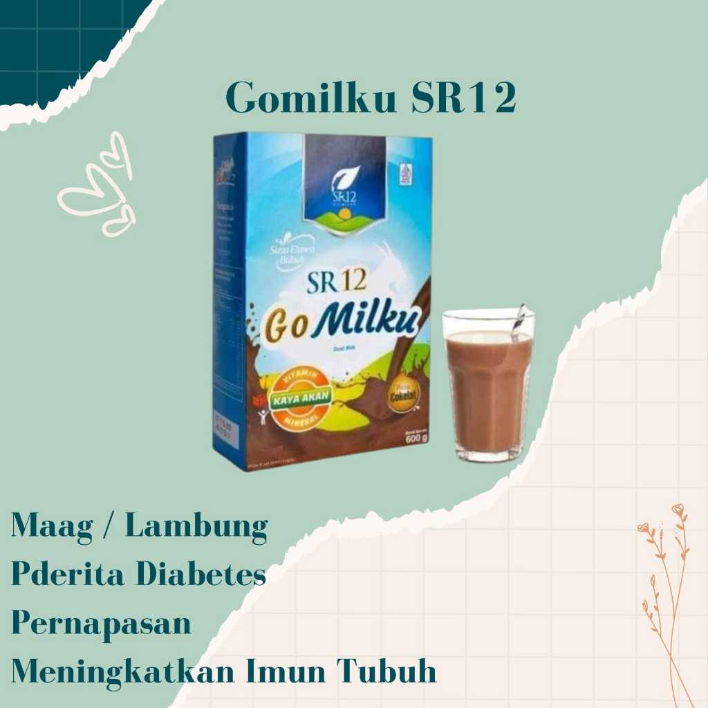 

Susu Kambing Coklat GoMilku Etawa Coklat SR12 Susu bubuk Organik Penambah Stamina Herbal Bpom