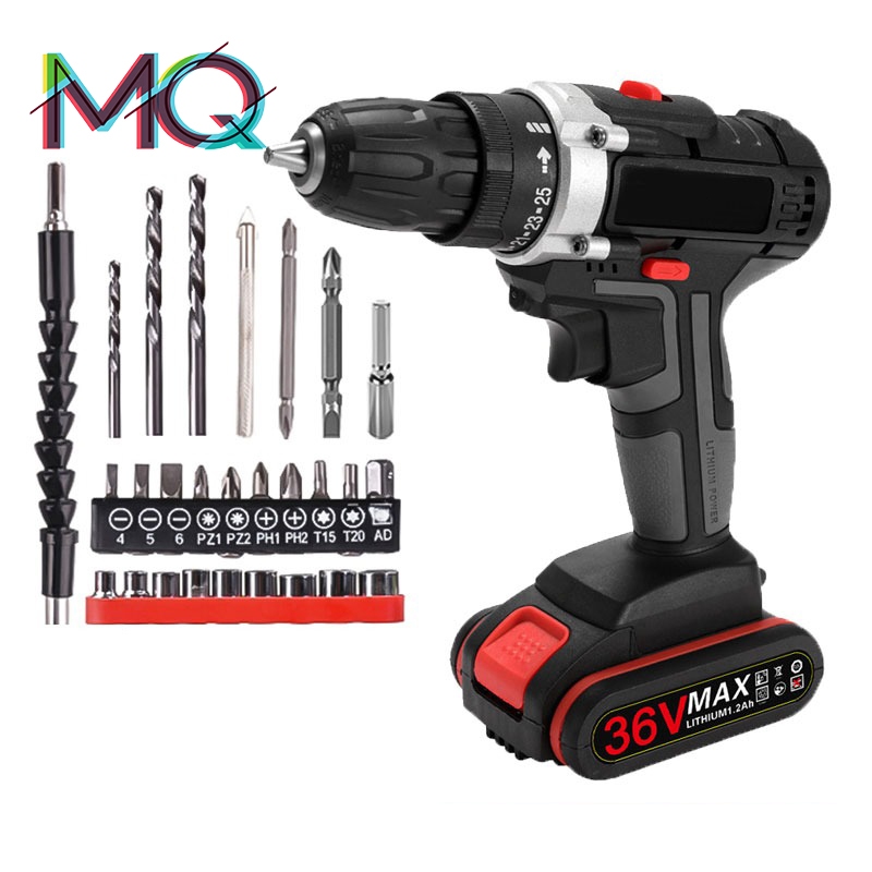 MQ Bor Tanpa Kabel / Bor Listrik Bor Listrik Set-Bor Tangan Listrik-bor baterai-bor listrik/ Mesin b