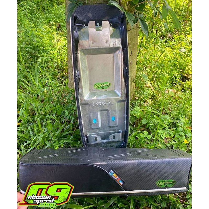 Jok CB AMPLAS REMPELAS KULIT JERUK & CARBON KARBON Sultan Plat Galvanis full pres