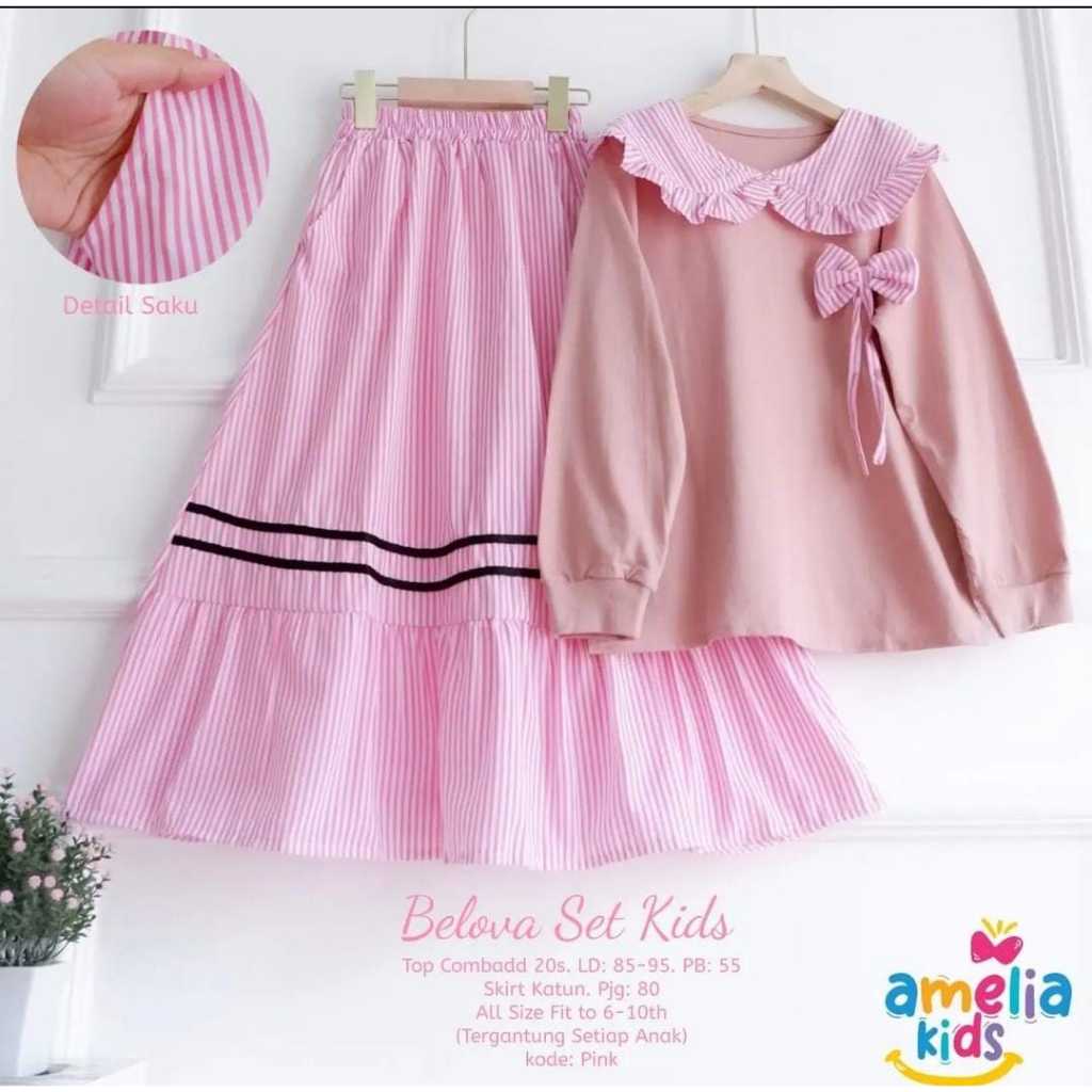 Terbaru 2026 Onest Lebaran Syari Pakaian Anak Oneset Celana 2In1 Hari Raya Tunik 7-15 Tahun Rok Setc