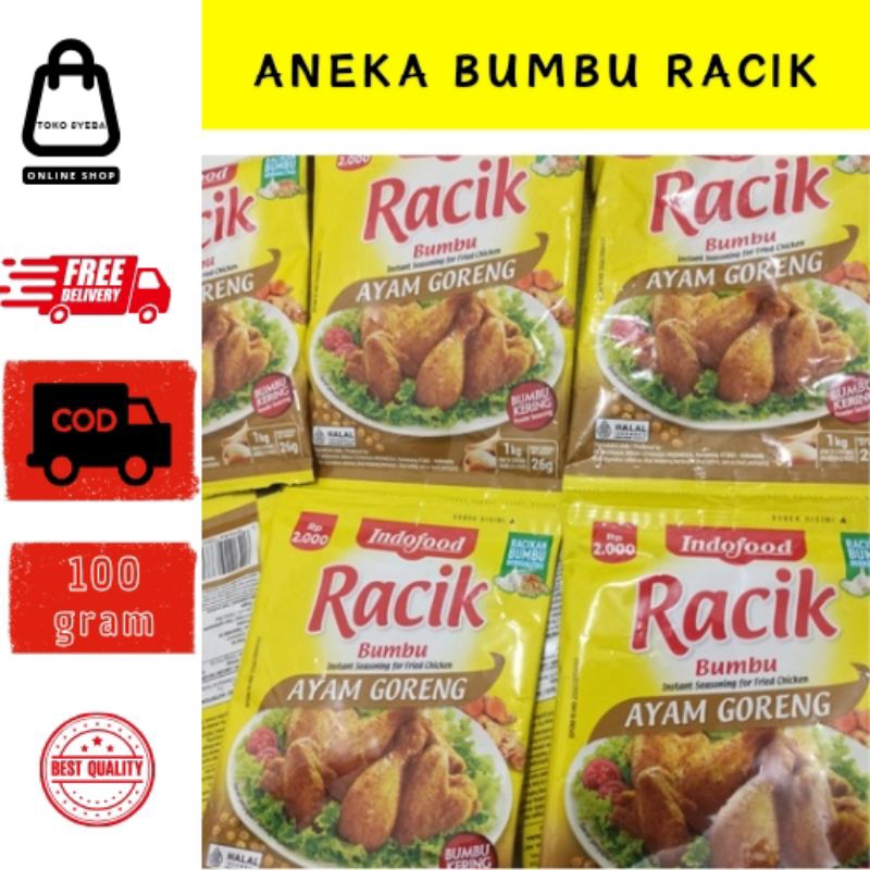 

1 Renteng isi 10Pcs - Aneka INDOFOOD Bumbu Racik Sayur / Racik Marinasi Ayam, Ikan, Tempe, Nasi Goreng