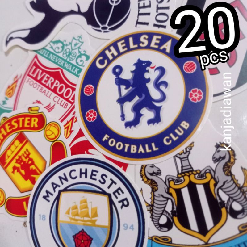 

Stiker Logo Sepak Bola Premier league Inggris 20pc Stiker Logo Club Inggris