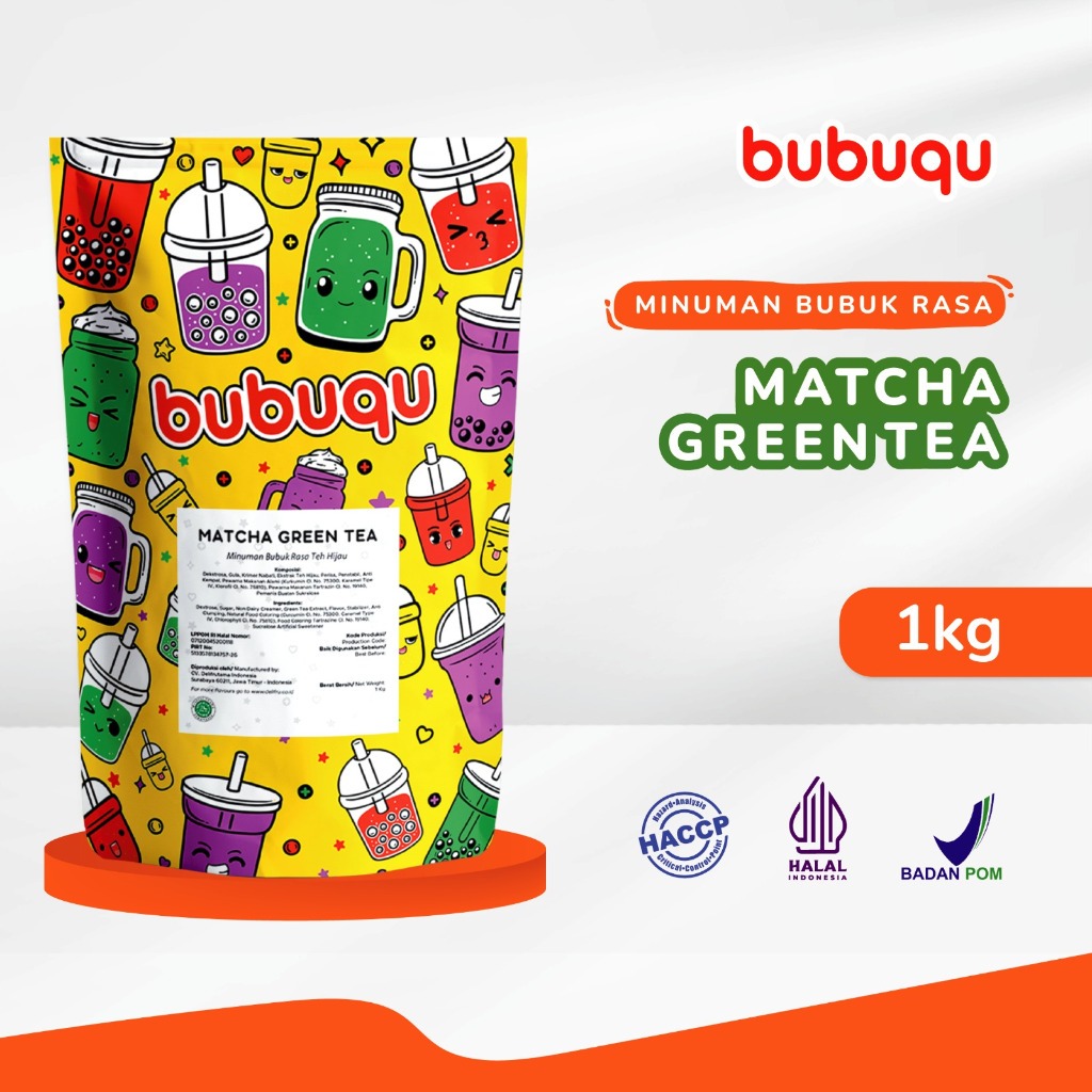

Powder Drink Matcha Green Tea Latte Bubuqu 1 Kg - Bubuk Minuman Teh Matcha Susu