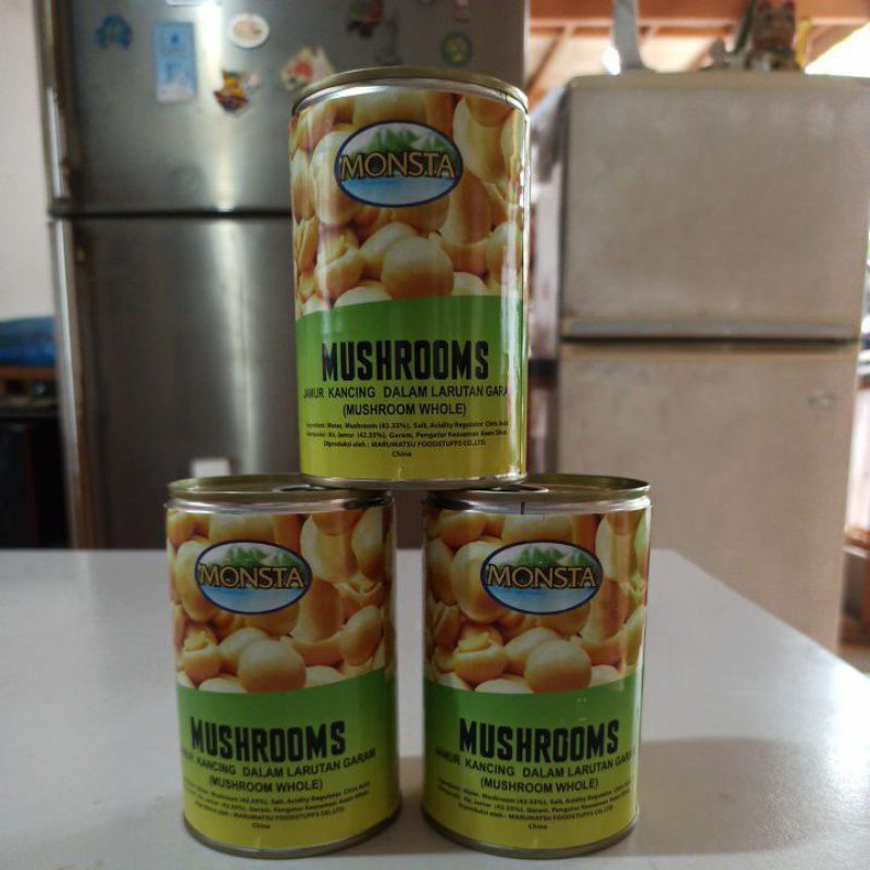 

Mushrooms champignon jamur kancing dalam larutan garam 425 gram