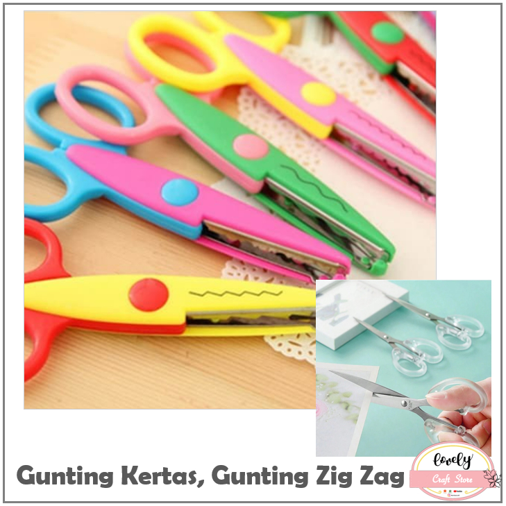 

LovelyCraftStore | 1pc Gunting Zigzag / biasa untuk craft, sekolah, diy, kids Gunting kertas bergelombang, paper scissor