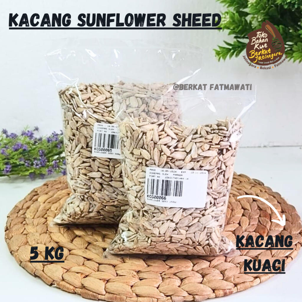 

BIJI SUNFLOWER SHEED / KUACI KUPAS / BIJI KUACI KEMASAN 5 KG
