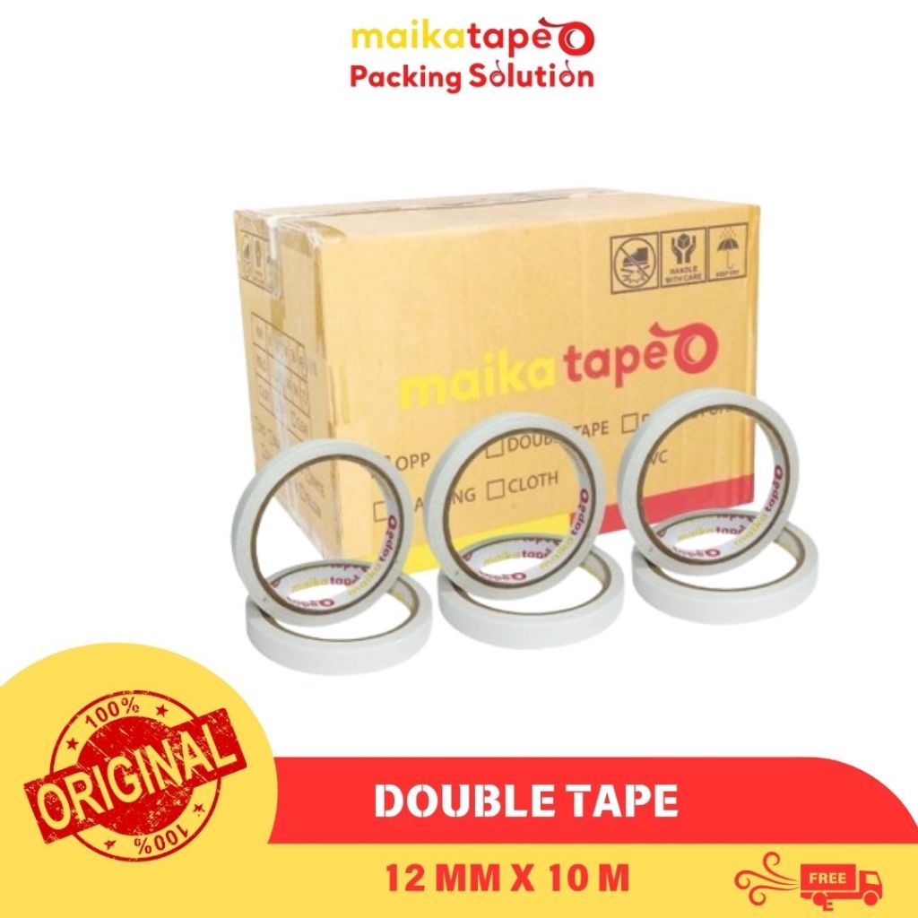 

ISOLASI DOUBLE TAPE MAIKATAPE 12MM (1 BOX)