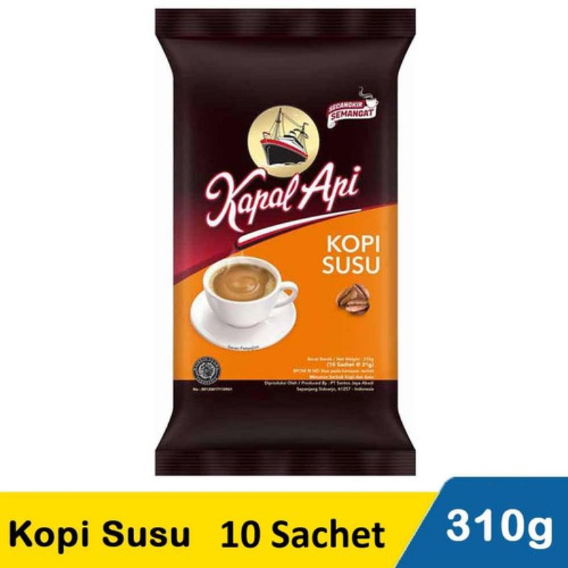 

Kopi Susu Kapal Api 310g isi 10 Sachet Kopi Instant 3 in 1