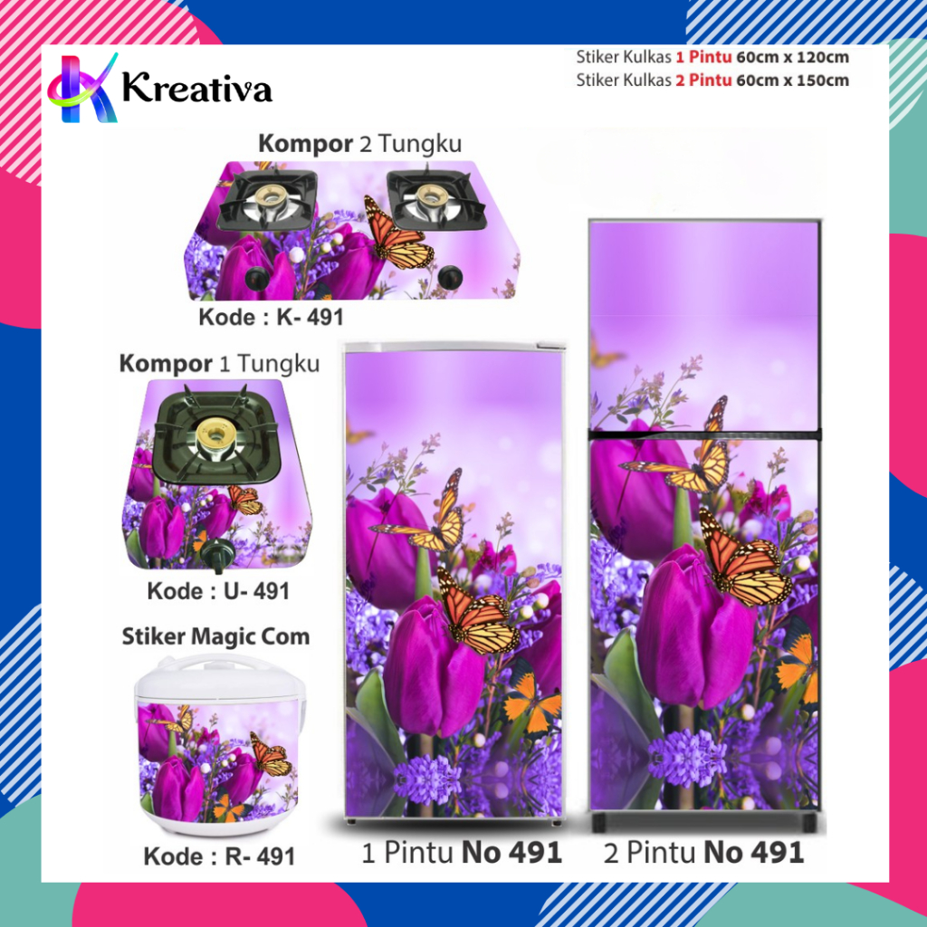 

Stiker Bunga Tulip UNGU