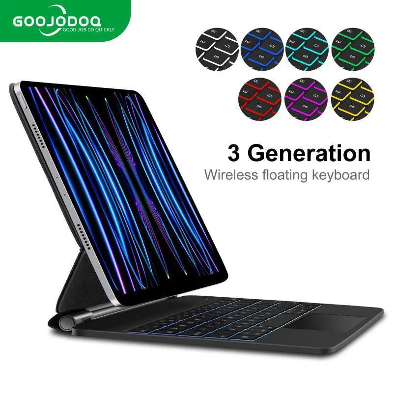 Goojodoq Magic Keyboard Generasi 4 Case For iPad Pro 11" &amp; Air 4 5 Ipad Pro 11 2021