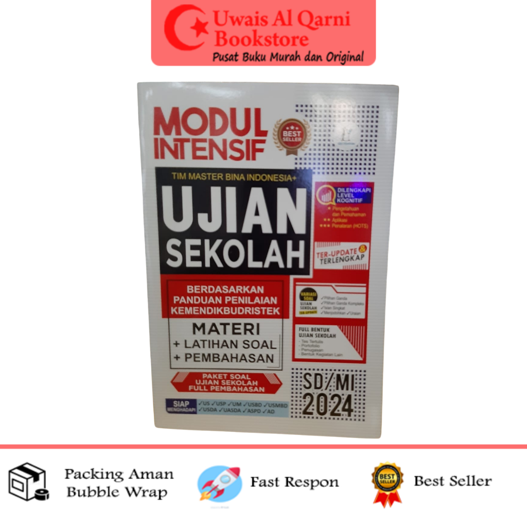 

BEST SELLER ORIGINAL MODUL INTENSIF BANK SOAL UJIAN SEKOLAH SD/MI 2024 TIM MASTER BINA INDONESIA EDU PENGUIN
