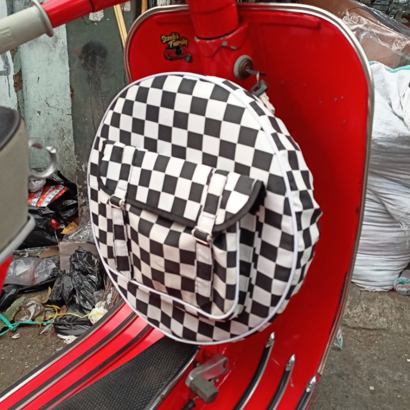 Cover ban serep sarung ban serep vespa clasic ring 8 dan ring 10 catur