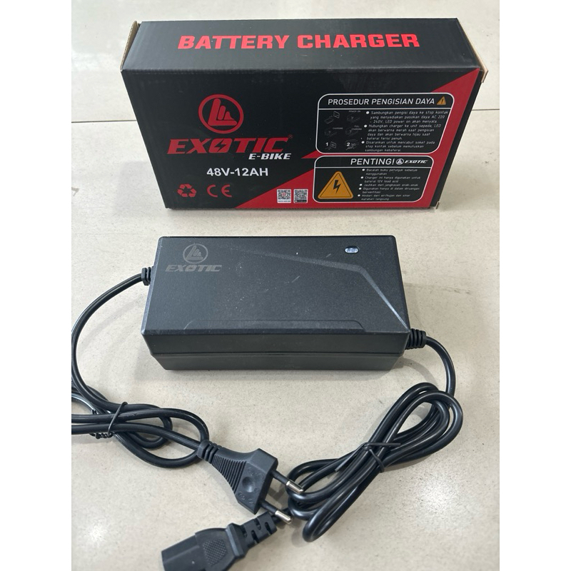 charger casan cas sepeda listrik 48v-12AH exotic
