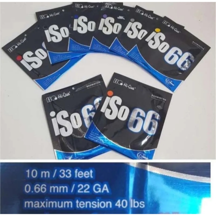 Senar Badminton Hiqua Iso66 Iso 66 Bulutangkis Hi-Qua