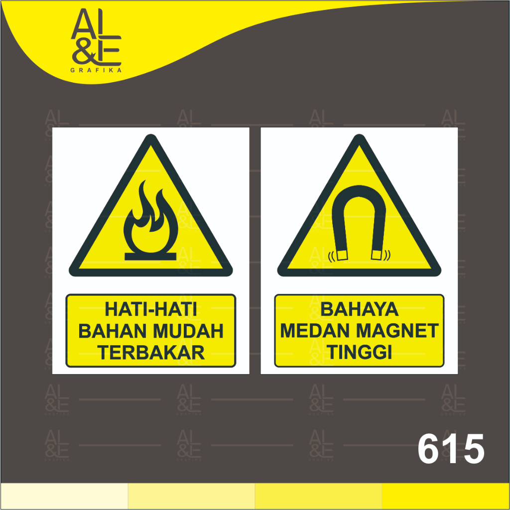 

615 - Stiker Safety Sign K3, Sticker Vinyl, Premium, Tahan Air