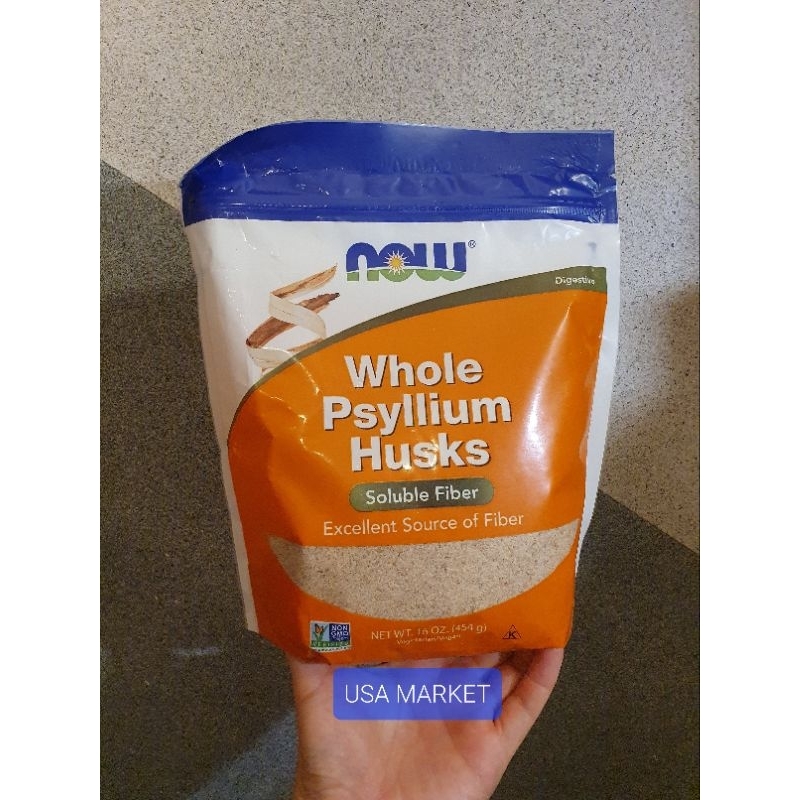 Now Whole Psyllium Husk Soluble Fiber 454 gr