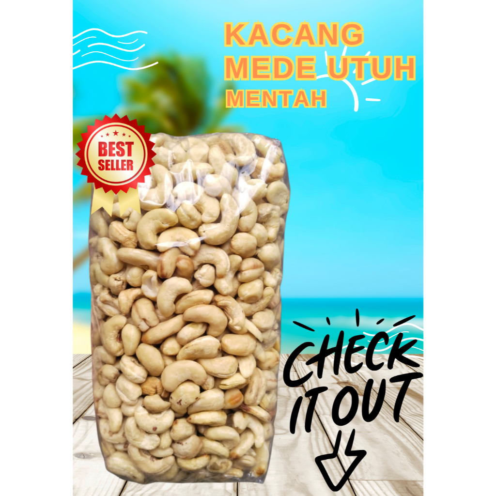 

kacang mede/mete Utuh,mentah1Kg,Bestseller