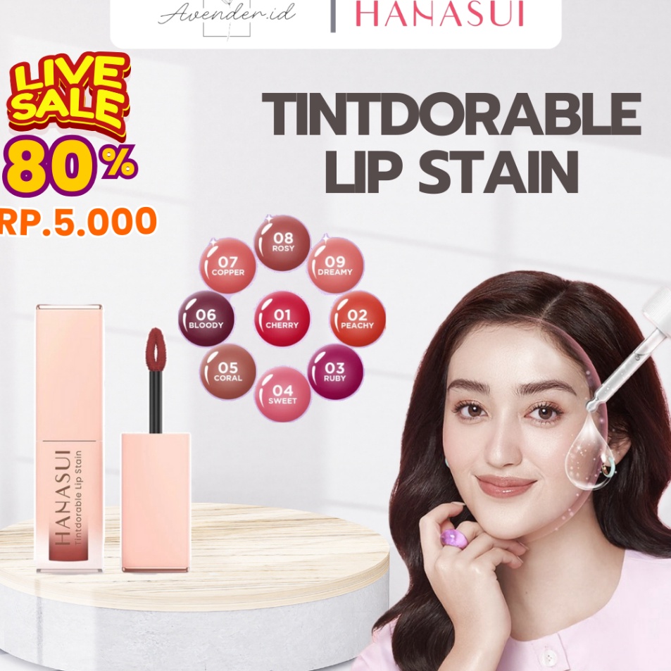 Bayar Di Tempat GET 1 GIFT HANASUI TINTDORABLE LIP STAIN  LIP TINT  HANASUI LIP STAIN  HANASUI LIP T
