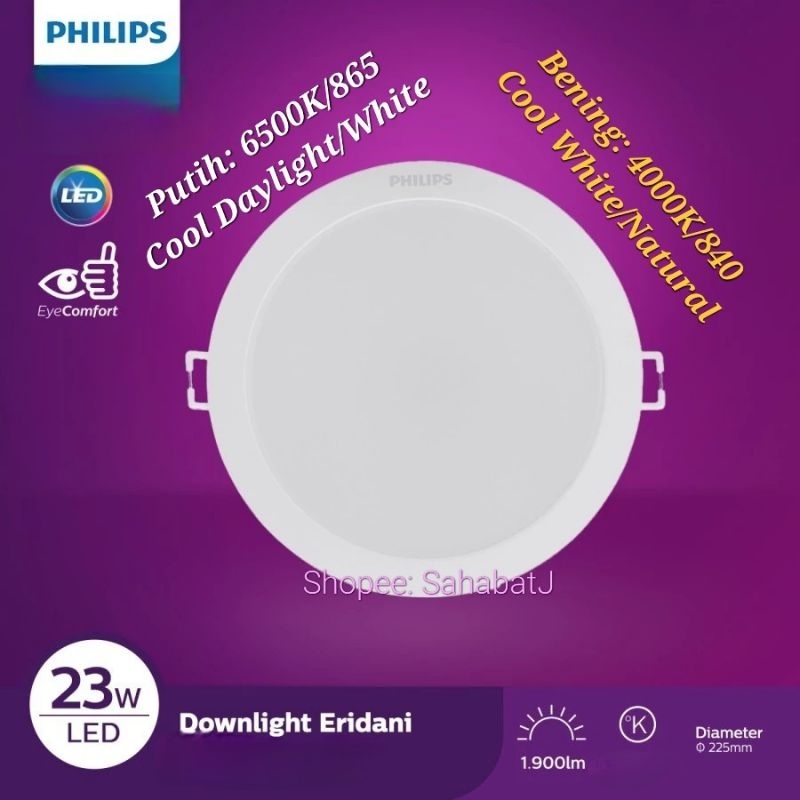 lampu philips eridani led downlight 23w / 23 watt