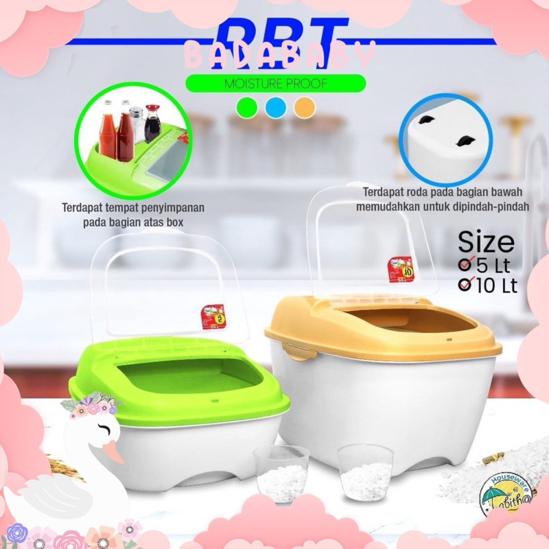 TABITHA RICE BOX RICE CONTAINER 5Liter BOX BERAS WADAH BERAS 5LITER