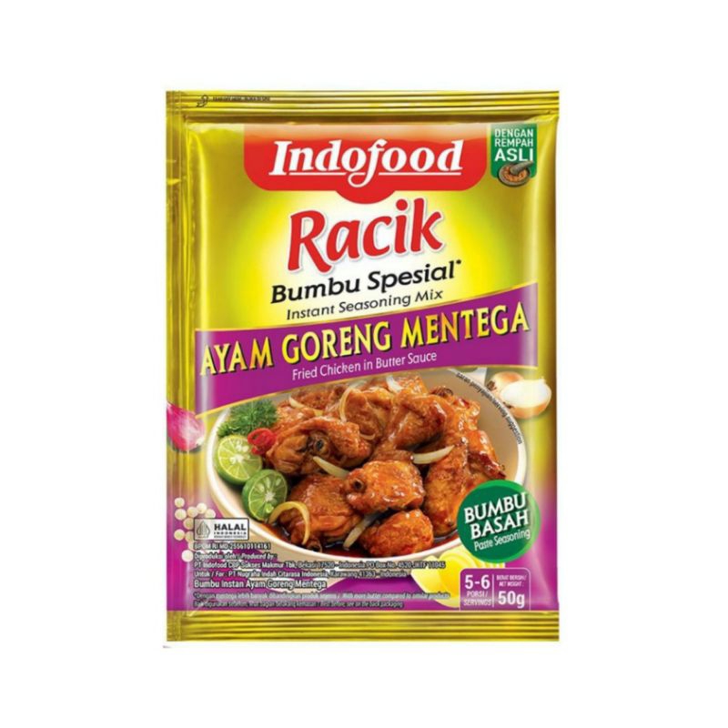 

Indofood Racik Bumbu Instant Ayam Goreng Mentega 50gr
