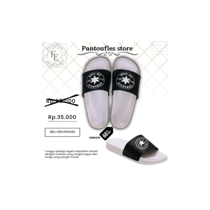 sendal selop putih pria keren