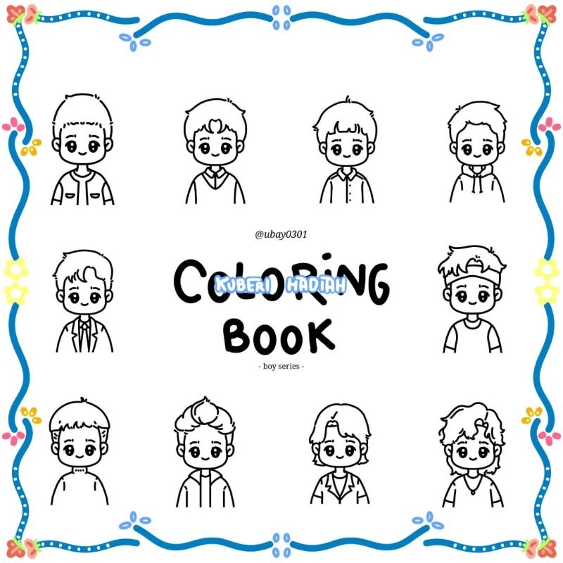 

coloring book boy series | buku mewarnai | untuk anak remaja dan dewasa | ukuran 15x15cm