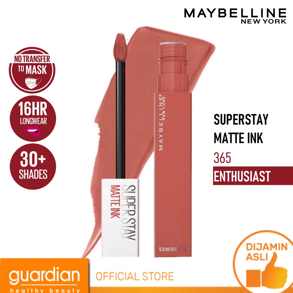 MAYBELLINE Superstay Matte Ink  365 Enthusiast  d Lipstick Waterproof Transferproof