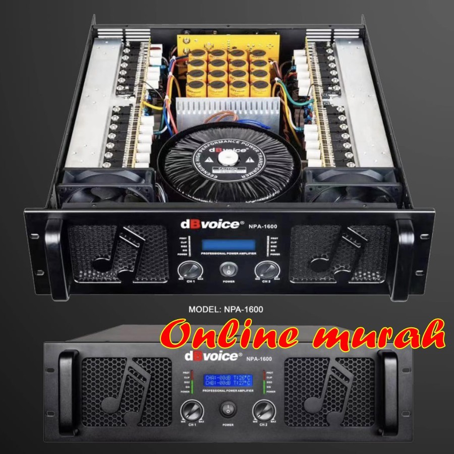 power amplifier dbvoice npa1600 / npa 1600 class gb 1600w x 2 original