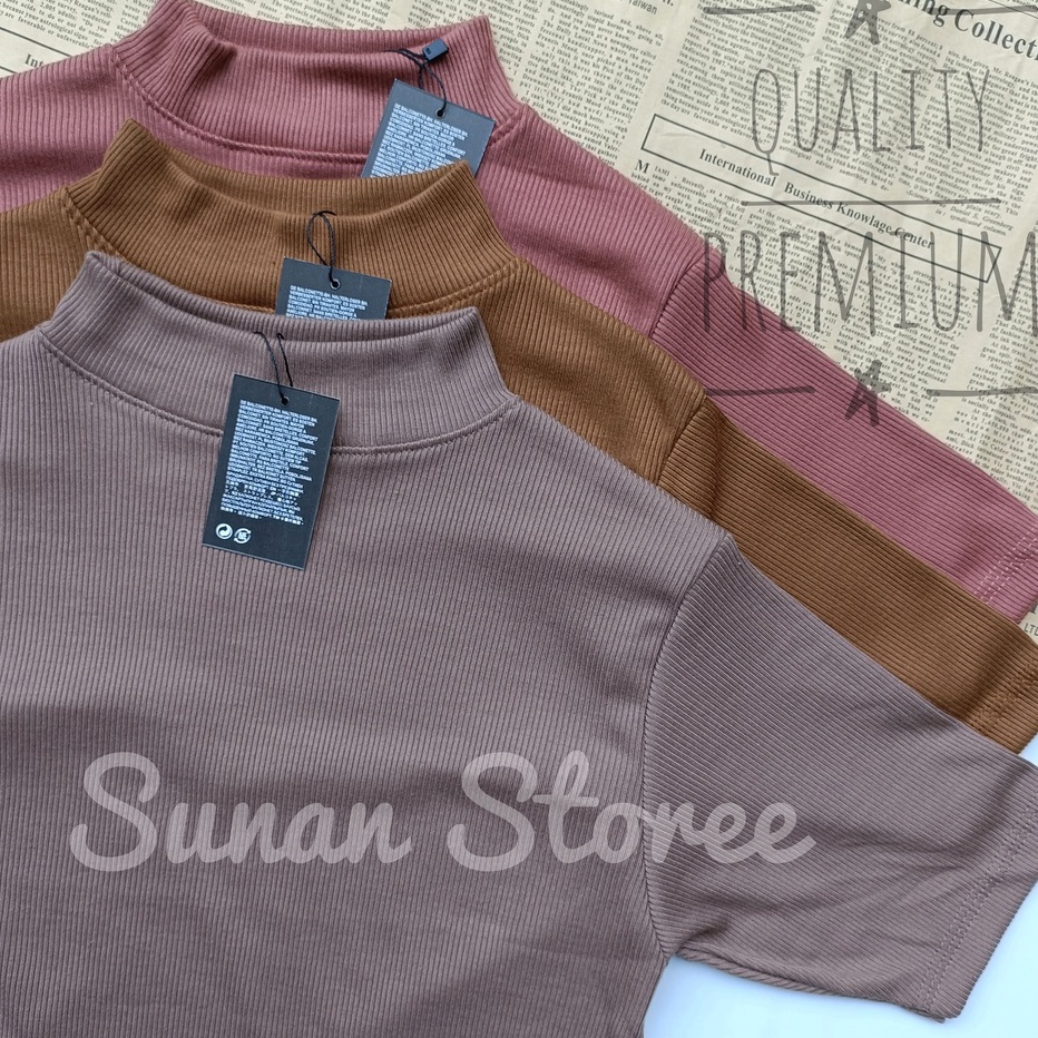 Terbaik TURTLENECK lengan pendek  Turtleneck pendek Wanita