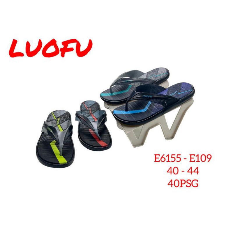 Luofu E6155 - E109 Sandal karet Jepit Pria Empuk Ringan 40 - 44