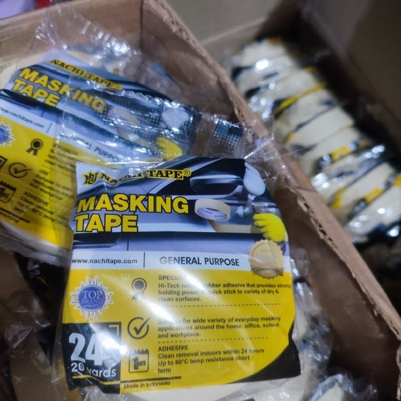 

Lakban Kertas Nachi 24mm 20yard 1 Dus / 1 Karton