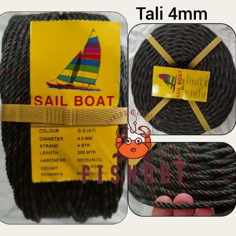 Tali 4mm / Tali Tambang 4mm pe roll 200meter