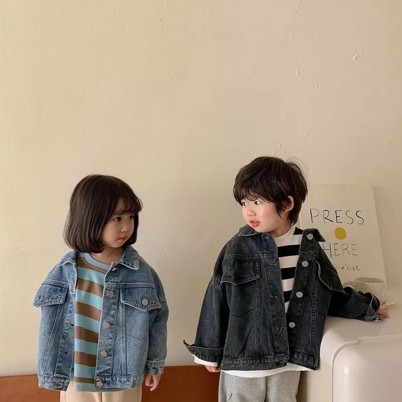 JACKET DENIM ANAK LAKI-LAKI ATAU ANAK PEREMPUAN JACKET JEANS ANAK UNISEX By Hustle Kids